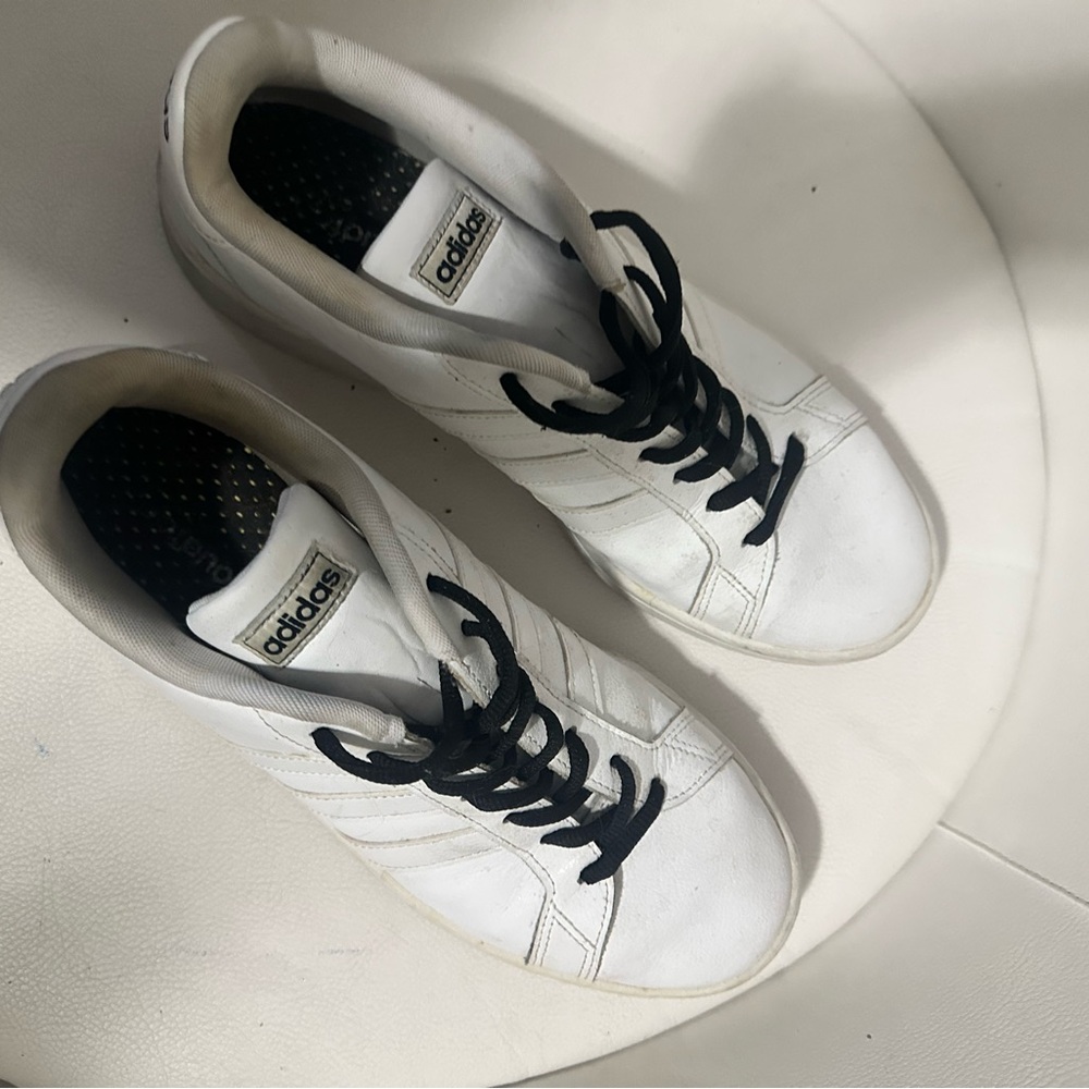 Adidas Men's White and Black Sneakers